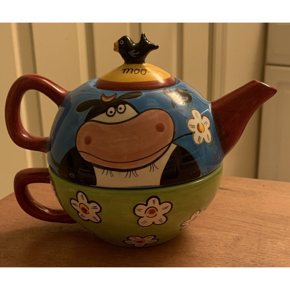PRICE & KENSINGTON - Teapot & Cup set - Daisy Cow